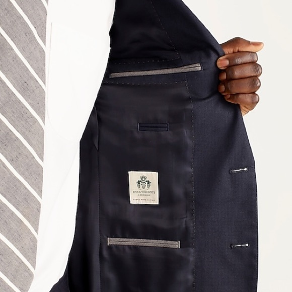 NWT J CREW LUDLOW ITALIAN CHINO BLAZER 40L NAVY SUMMER SEASON WEIGHT - Picture 9 of 10